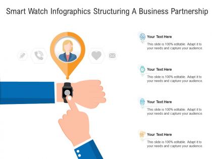 Smart watch structuring a business partnership infographic template