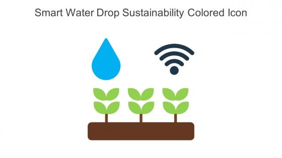 Smart Water Drop Sustainability Colored Icon In Powerpoint Pptx Png And Editable Eps Format