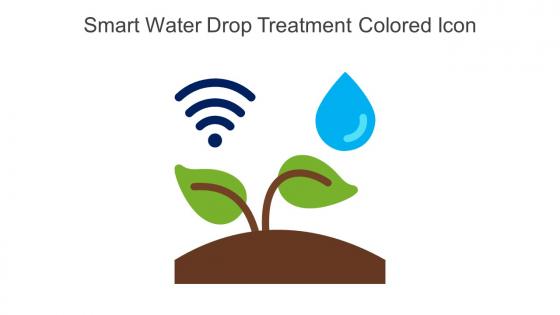 Smart Water Drop Treatment Colored Icon In Powerpoint Pptx Png And Editable Eps Format
