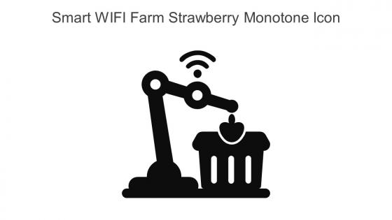 Smart WIFI Farm Strawberry Monotone Icon In Powerpoint Pptx Png And Editable Eps Format