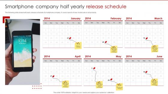 Smartphone Company Half Yearly Release Schedule