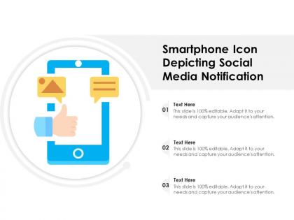 Smartphone icon depicting social media notification
