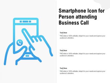 Smartphone icon for person attending business call