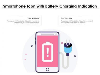 Smartphone icon with battery charging indication