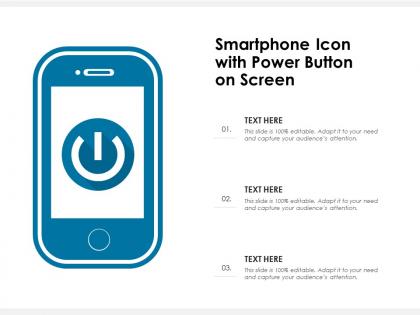Smartphone icon with power button on screen