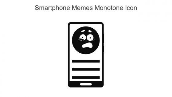 Smartphone Memes Monotone Icon In Powerpoint Pptx Png And Editable Eps Format