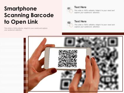 Smartphone scanning barcode to open link