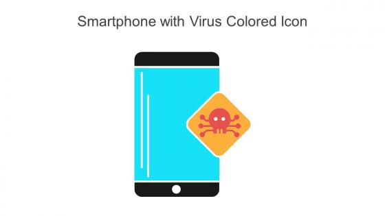 Smartphone With Virus Colored Icon In Powerpoint Pptx Png And Editable Eps Format
