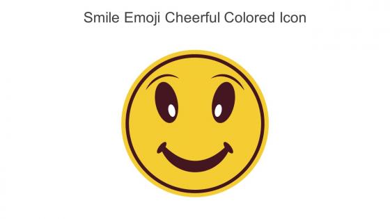 Smile Emoji Cheerful Colored Icon In Powerpoint Pptx Png And Editable Eps Format