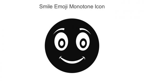 Smile Emoji Monotone Icon In Powerpoint Pptx Png And Editable Eps Format