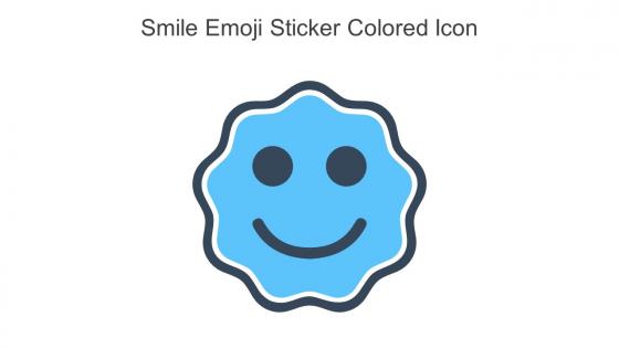 Smile Emoji Sticker Colored Icon In Powerpoint Pptx Png And Editable Eps Format