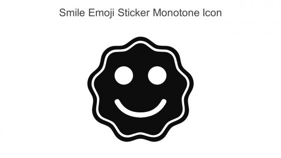 Smile Emoji Sticker Monotone Icon In Powerpoint Pptx Png And Editable Eps Format