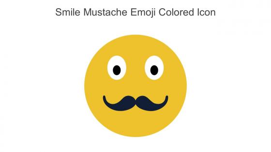 Smile Mustache Emoji Colored Icon In Powerpoint Pptx Png And Editable Eps Format