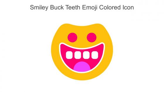 Smiley Buck Teeth Emoji Colored Icon In Powerpoint Pptx Png And Editable Eps Format