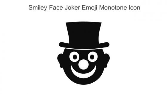 Smiley Face Joker Emoji Monotone Icon In Powerpoint Pptx Png And Editable Eps Format