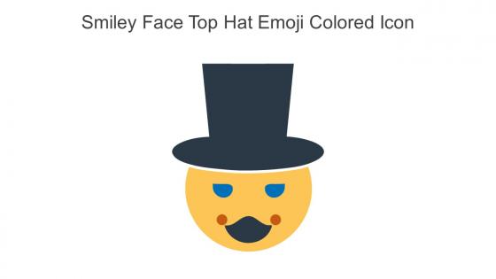 Smiley Face Top Hat Emoji Colored Icon In Powerpoint Pptx Png And Editable Eps Format