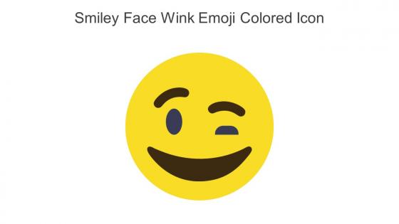 Smiley Face Wink Emoji Colored Icon In Powerpoint Pptx Png And Editable Eps Format