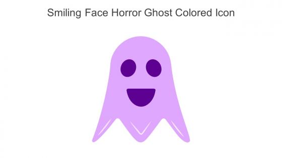 Smiling Face Horror Ghost Colored Icon In Powerpoint Pptx Png And Editable Eps Format