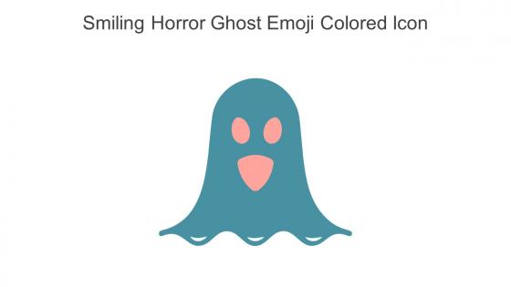 Smiling Horror Ghost Emoji Colored Icon In Powerpoint Pptx Png And Editable Eps Format