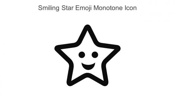 Smiling Star Emoji Monotone Icon In Powerpoint Pptx Png And Editable Eps Format