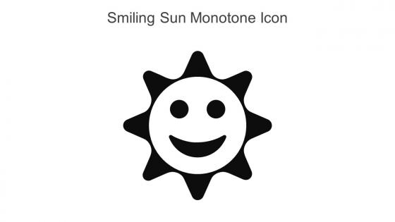 Smiling Sun Monotone Icon In Powerpoint Pptx Png And Editable Eps Format