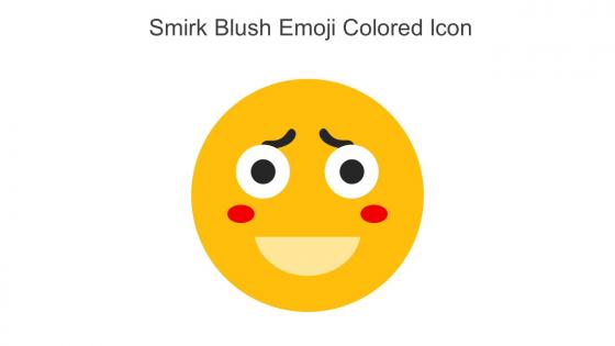 Smirk Blush Emoji Colored Icon In Powerpoint Pptx Png And Editable Eps Format