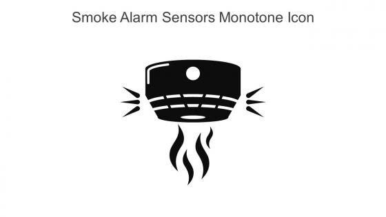 Smoke Alarm Sensors Monotone Icon In Powerpoint Pptx Png And Editable Eps Format