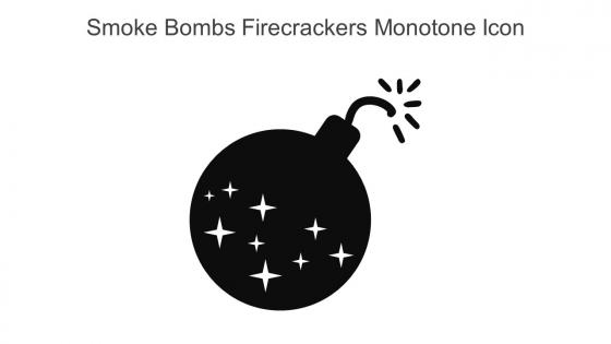 Smoke Bombs Firecrackers Monotone Icon In Powerpoint Pptx Png And Editable Eps Format
