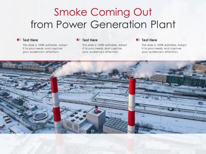 Smoke coming out from power generation plant