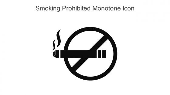 Smoking Prohibited Monotone Icon In Powerpoint Pptx Png And Editable Eps Format