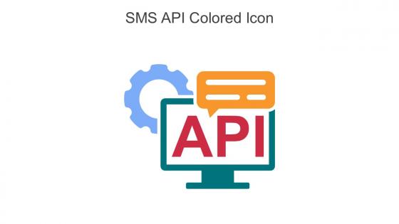 SMS API Colored Icon In Powerpoint Pptx Png And Editable Eps Format