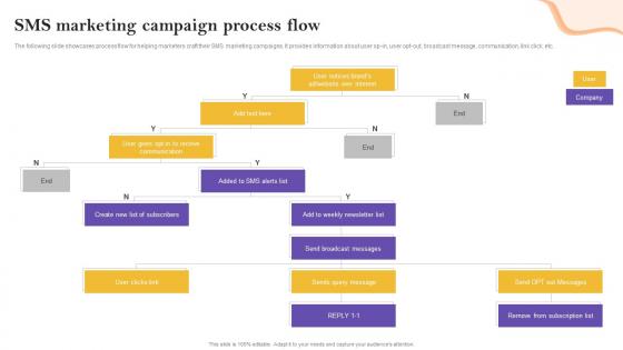 Sms Marketing Campaign Process Flow Definitive Guide To Marketing Strategy Mkt Ss