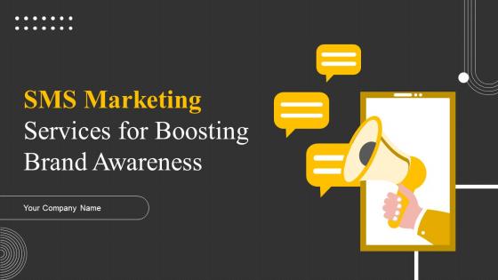 SMS Marketing Services For Boosting Brand Awareness Powerpoint Presentation Slides MKT CD V