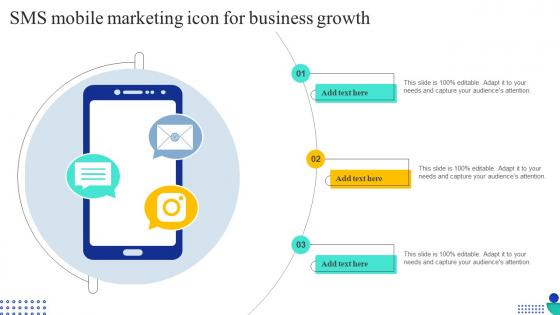 SMS Mobile Marketing Icon For Business Growth