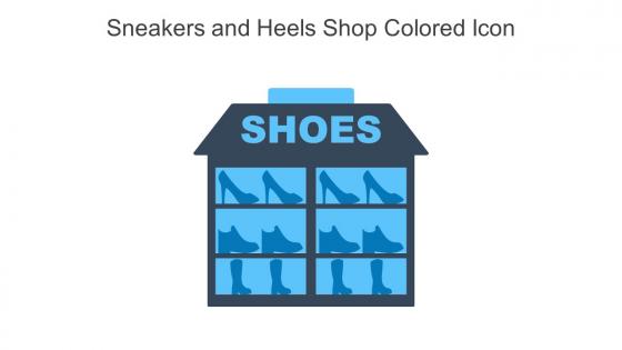 Sneakers And Heels Shop Colored Icon In Powerpoint Pptx Png And Editable Eps Format