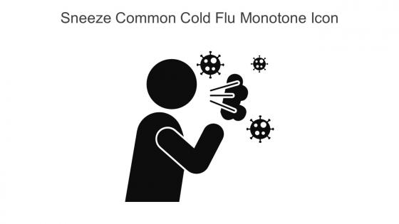 Sneeze Common Cold Flu Monotone Icon In Powerpoint Pptx Png And Editable Eps Format