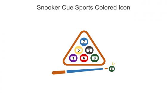 Snooker Cue Sports Colored Icon In Powerpoint Pptx Png And Editable Eps Format