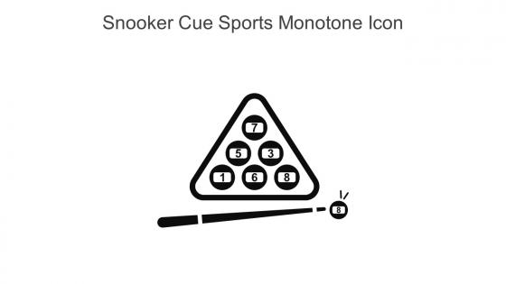 Snooker Cue Sports Monotone Icon In Powerpoint Pptx Png And Editable Eps Format