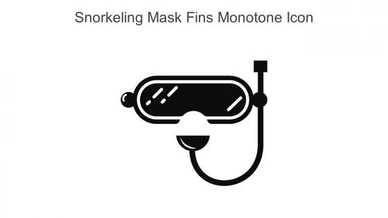 Snorkeling Mask Fins Monotone Icon In Powerpoint Pptx Png And Editable Eps Format