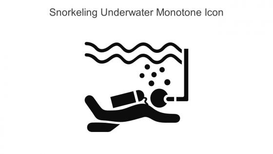 Snorkeling Underwater Monotone Icon In Powerpoint Pptx Png And Editable Eps Format