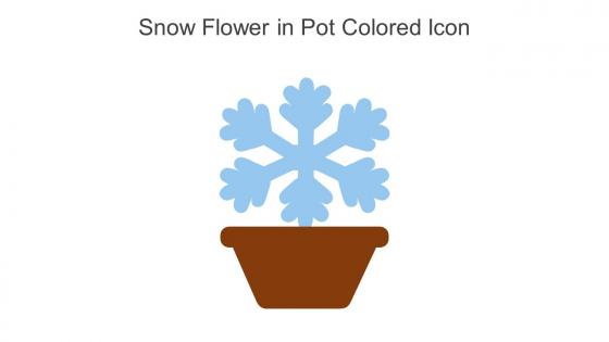 Snow Flower In Pot Colored Icon In Powerpoint Pptx Png And Editable Eps Format