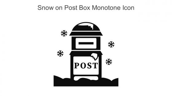 Snow On Post Box Monotone Icon In Powerpoint Pptx Png And Editable Eps Format