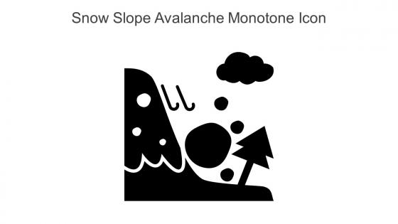 Snow Slope Avalanche Monotone Icon In Powerpoint Pptx Png And Editable Eps Format