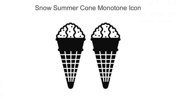 Snow Summer Cone Monotone Icon In Powerpoint Pptx Png And Editable Eps Format