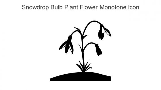 Snowdrop Bulb Plant Flower Monotone Icon In Powerpoint Pptx Png And Editable Eps Format