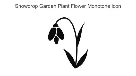 Snowdrop Garden Plant Flower Monotone Icon In Powerpoint Pptx Png And Editable Eps Format