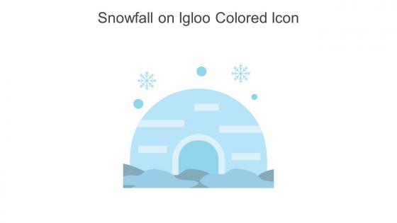 Snowfall On Igloo Colored Icon In Powerpoint Pptx Png And Editable Eps Format