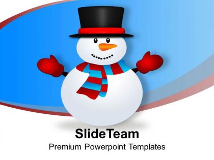 Snowman vector cartoon christmas powerpoint templates ppt themes and graphics 0113