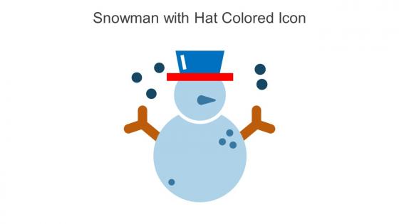 Snowman With Hat Colored Icon In Powerpoint Pptx Png And Editable Eps Format
