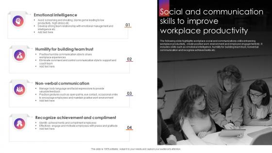 Social And Communication Skills To Improve Workplace Productivity